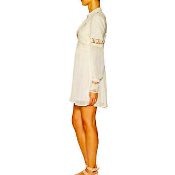 FREE PEOPLE In Dreamland Cutwork Mini Dress - Embroidered in Ivory - Picture 2 of 5